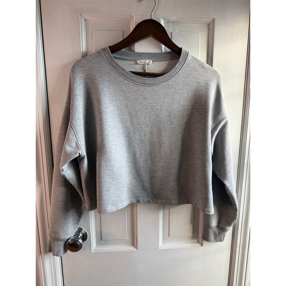 Oysho Gray Cropped Crewneck Sweatshirt – Soft – Small – EUC